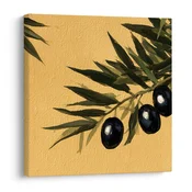 Slika temne olive na svetlem ozadju - 50x50