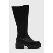 Kožne cizme Timberland Everleigh Boot Tall za žene, boja: crna, s platformom, TB0A5YMR0151
