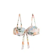 Next Bikini zgornji del  nebeško modra / temno zelena / svetlo oranžna / roza