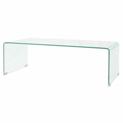 Stolic za kavu od kaljenog stakla 98 x 45 x 30 cm prozirni