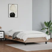 shumee vidaXL Posteljni okvir Cappuccino 100x200 cm umetno usnje