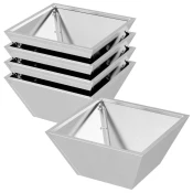 Vrtna saksija 5 pcs Srebrno 35 x 35 x 15 cm Nehrdajuci celik