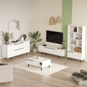 Hanah Home Set nameštaja za dnevnu sobu ON21-W, Beli
