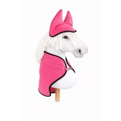 BB Komplet Hobby Horse A3: preproga iz flisa + glušniki - neonsko roza