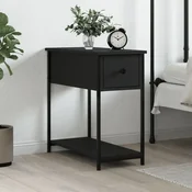 Vidaxl vidaXL Nočna omarica, črna, 30x60x60 cm, material na osnovi lesa