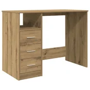 Vidaxl Pisalna miza artisan hrast 102x50x76 cm inženirski les