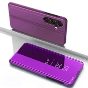 slomart Prozoren ovitek za Samsung Galaxy S25 s pokrovom - roza
