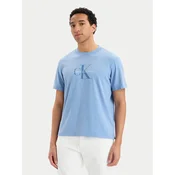 Calvin Klein Jeans Majica SS 20S LV04RG832G Svetlo modra Regular Fit