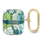 Ovitek Guess Flower Strap za AirPods, zelen