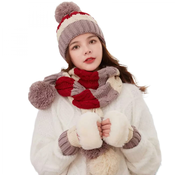 Zimski pleteni set - Smeda KP21602
