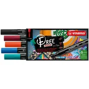 Akrilni marker STABILO FREE Acrylic T300 Okrogla konica 2-3 mm - Urban, set 5 kosov