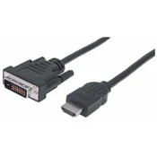 KABL HDMI na DVI-D, MM, 1.8m, Manhattan 372503