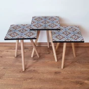 Hanah Home Set klub stocica 3Shp232, 3 komada, Crna