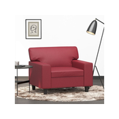 VIDAXL Fotelj vinsko rdeč 60 cm umetno usnje