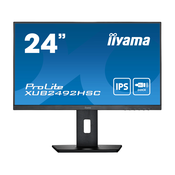 Monitor Iiyama 60,5 cm (23,8) XUB2492HSC-B5 1920x1080 75Hz IPS 4ms HDMI DisplayPort USB-C 65W 2xUSB3.0 Pivot Zvočniki  2H sRGB99% ProLite
