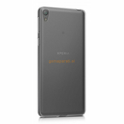 Ultra tanek silikonski ovitek za Sony Xperia E5 - prozorno črn