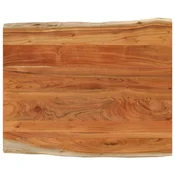 Stolna ploca 90x80x2,5 cm pravokutna bagremovo drvo živi rub