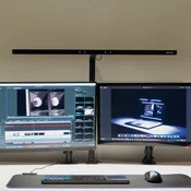 LED monitorna lučka MAULgate, senzor, dim., črna, sponka - Študija/pisarna - Sodobni - Plastika