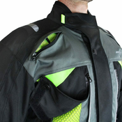 Cappa Racing Moška moto jakna FIORANO textilna črna / zelena 4XL