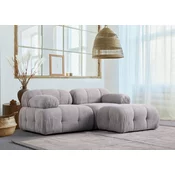 Atelier del Sofa Ugaona garnitura Petite, 190x160 cm, Svetlosiva