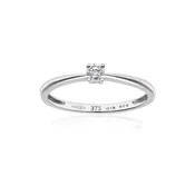 DIAMANT LETERNEL Prstan Ring aus 375 Weißgold mit 0.1 Karat Diamant srebrna