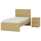 STORKLINTA Pohištvo za spalnico, 2 kosa, imitacija hrasta, 90x200 cm