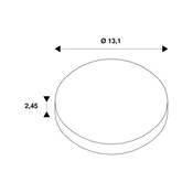 SLV Cyft okrasni obroč, bel, jeklo, O 13,1 cm - bela - Kovina