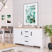 Homestyle4U Komoda, 150x89,5x41 cm, bela