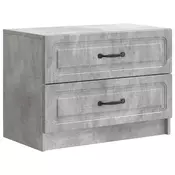 vidaXL Nočna omarica Betonsko siva 62 x 34,5 x 44,5 cm Inženirski les