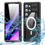 Vodootporna maska ShellBox WaterProof za Samsung Galaxy S24 Ultra s IP68 za spuštanja do 1.5m dubine - crna