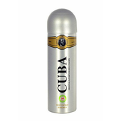 CUBA moški deodorant v spreju brez aluminija Gold, 200ml