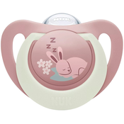 Silikonska duda NUK First Choice - Night, 0-6 m, zec