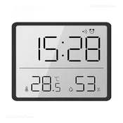 KJB Digitalni sobni termometer in higrometer z uro, črn