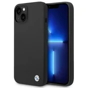 Ovitek BMW BMHCP14MSILBK za iPhone 14 Plus 6.7 silikon s kovinskim logotipom črn