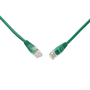 SOLARIX povezovalni kabel CAT5E UTP PVC 1m zelene barve, odporen na udarce