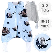 shumee BabyU, Izolirana spalna vreča z nogavicami, dvojna zadrga, 2,5 TOG, 18-36 M
