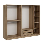 Hanah Home Kale 190 Dore v2 Garderober, 225x190x52cm, Braon