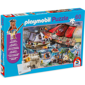 SCHMIDT Puzzle Playmobil Pirati 60 kosov + figurica Playmobil