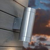 Nordlux Tin Maxi Dvojna zunanja stenska svetilka, aluminij - Sodobni - aluminijasto siva - Kovina