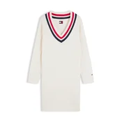 Tommy Jeans Pletena obleka mornarska/rdeča/bela