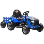 Homestar Električni otroški traktor za vožnjo 139x58x55 cm modre barve