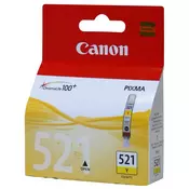 CANON CLI-521 (2936B005), originalna kartuša, rumena, 9ml, Za tiskalnik: CANON PIXMA MP640, CANON MP980, CANON MP640, CANON MP990, CANON MP550, CANON