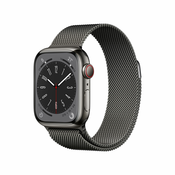Apple Watch Series 8 OLED 41 mm Digitalno 352 x 430 pikseli Ekran osjetljiv na dodir 4G Grafit Wi-Fi GPS