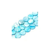 Sedefna perla disk 20 mm plava niska