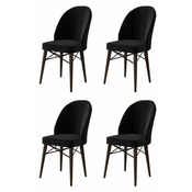 HANAH HOME Set 4 stolice Ritim Black Brown