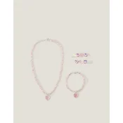 Monsoon Children Set nakita za devojcice Treasure Heart, Oglica, narukvica i šnalice, Roze