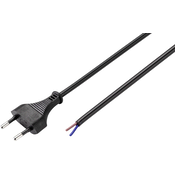 Sygonix Napajalni kabel Euro vtič (ravni)/odprt konec\, 1\,5 m\, črn Sygonix SY-5044226 tok priključni kabel črna 1.50 m, (20414691)