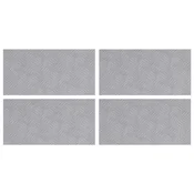 Vidaxl Stopnice Pravokotna 4 szt. srebrna 50 x 25 cm Aluminij