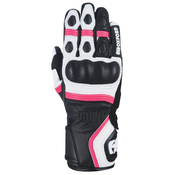 Ženske motoristicke rukavice Oxford RP-5 2.0 bijelo-crno-roze