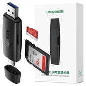 slomart ugreen cm304 usb + usb-c adapter sd + microsd bralnik kartic (črn)